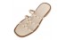 Sante off white φλατ σανδάλι με χρυσές λεπτομέρειες 23-307 Νέες Αφίξεις